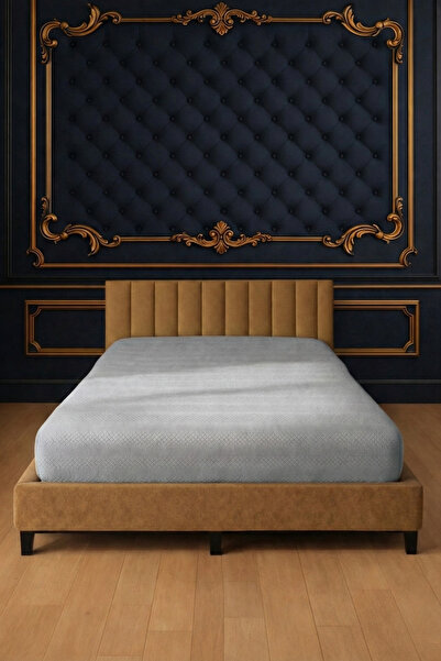 Pera Deluxe Silver Gray Color Jacquard Cotton Combed Elastic Bed Sheet 180X200 cm – Domestic Production