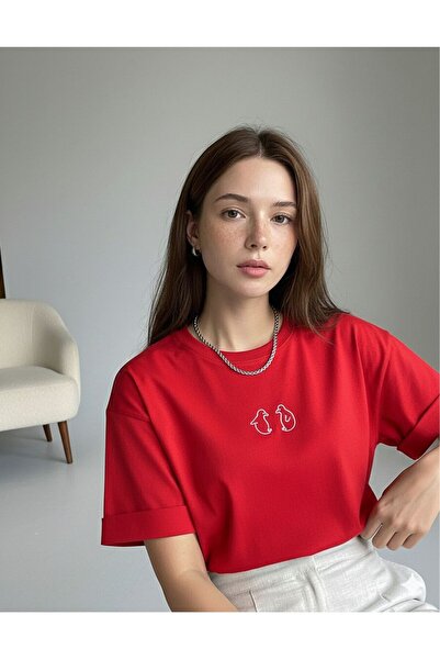 BW Bravely Wear Γυναικείο μπλουζάκι με στάμπα PENGUEN