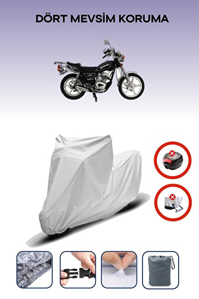 Breen قفل حقيبة خلفية رمادي اللون غير متوافق مع مونديال 125 KT، قماش دراجة نارية متوافق، 4 مواسم