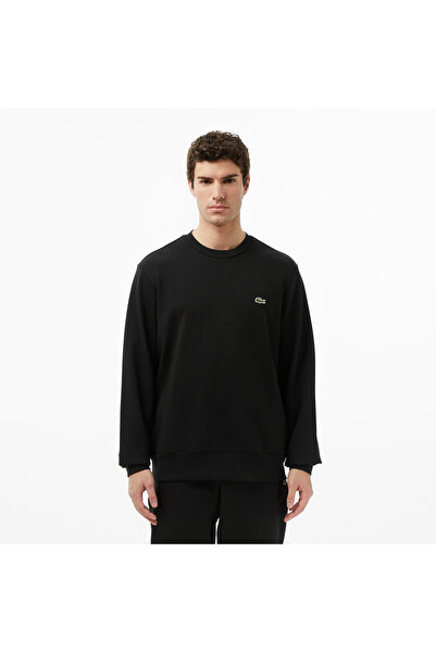 Lacoste Erkek Classic Fit Bisiklet Yaka Siyah Sweatshirt