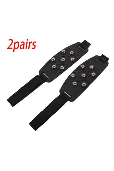 Choice أسود - زوجان ونصف زوج من مسامير الأحذية الشتوية ذات الشريط اللاصق على ...