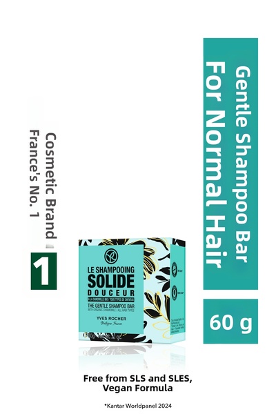 Yves Rocher شامبو منعم صلب - شعر عادي / دوسور - خالي من SLS، SLES، خالي من ال...