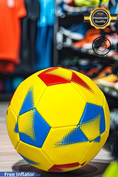 Hsport كرة موسم جديد 2026 للدوري الممتاز، متينة، مناسبة للملاعب العشبية والخرسانية، كرة قدم مخيطة مقاس 5 باللون الأصفر