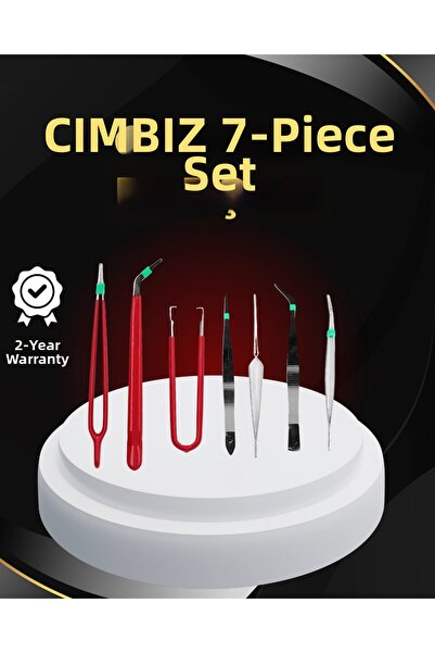CNDR Precision 7-Piece Tweezer Set for Model Making and Motherboard Repair