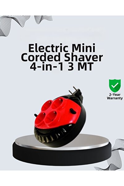 Epilons 4-Socket Reel with 3-Meter Extension Cable Red Azrlya-Kr-Rs34