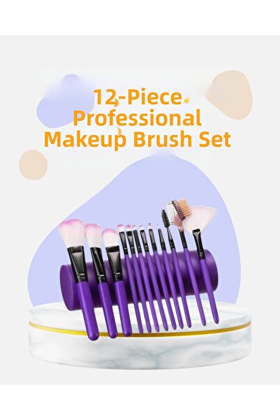 shopwave 12-Piece Makeup Brush Set with Soft Bristles Providing a Natural Loo...
