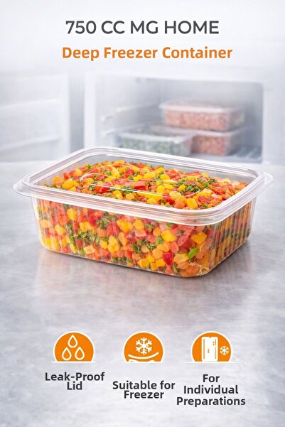 VENON ⭐   10 Pieces ⭐ 750 Cc - Gram Leak-Proof Container Transparent Refriger...