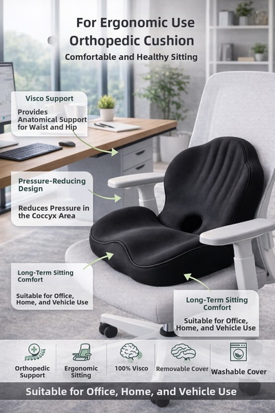 Viscomina Σχεδιασμός 5D 100% Visco μαξιλάρι μέσης και καθίσματος, νέος σχεδια...