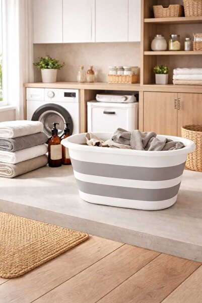 CKM silikon Πτυσσόμενο καλάθι ρούχων από σιλικόνη 25 λίτρων