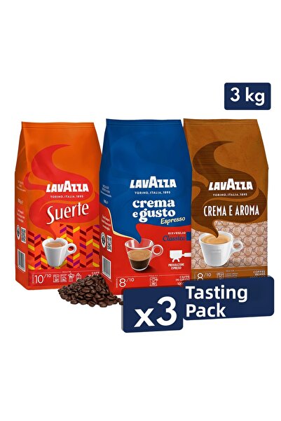 LavAzza كريما إي جوستو كلاسيكو + سوarte + كريما إي أرامو كورن بودرة القهوة (1...