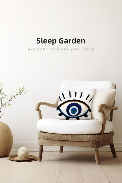 Sleep Garden Husă de pernă decorativă cu design Nazar Boncuğu 45x45