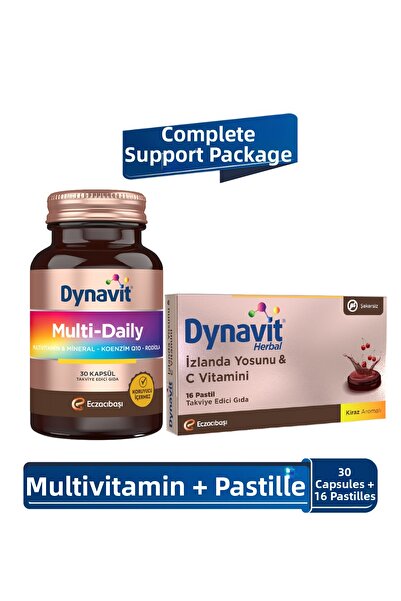 Dynavit Multidaily (Multivitamin & Energy) + Icelandic Seaweed & Vitamin C (Immune) – Complete Support Package