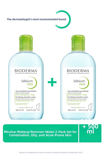 Bioderma Sebium H2O 500 ml - Double Pack