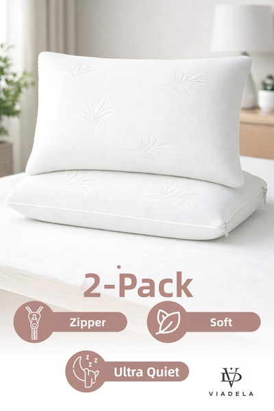 Viadela 2 Zippered Pillow Covers |   Jacquard Pillow Cushion Set of 2