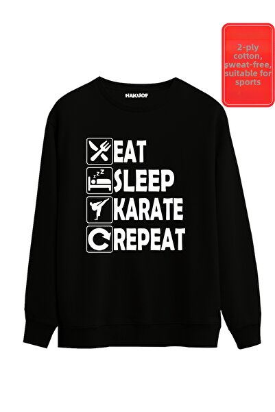 hakuof Karate Printed Sweatshirt Printing Karatedo Unisex