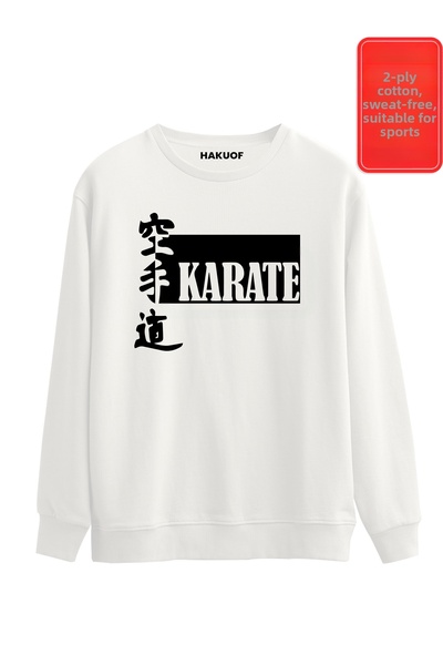 hakuof Karate Printed Sweatshirt Printing Karatedo Unisex