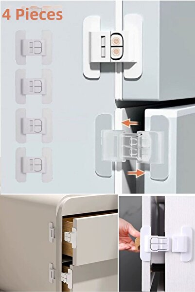 safestore 4 Pieces Refrigerator, Drawer and Cabinet Door Baby Child Protection Lock