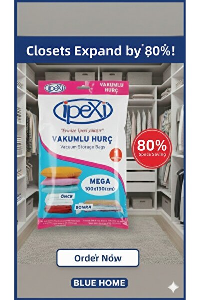 Blue Home 🆕 Ipeksi Vacuum Bag Mega 100 cm X 130 Cm. 🌲