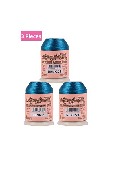 MenSak 3 Pieces of Goldenrod Needle and Lace Thread 20 Gr - No: 021