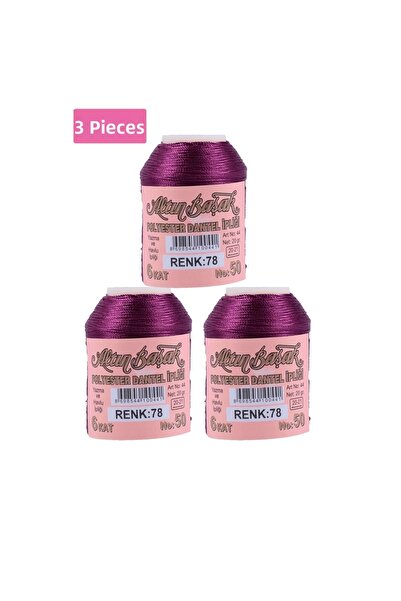 ahsun 3 قطع من طلاء Altınbaşak وخيط الدانتيل 20 جرام - رويالكس - رقم: 078