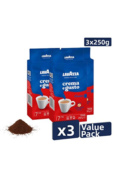 LavAzza كريما إي غوستو قهوة مفلترة مطحونة 250 جرام |   حزمة مميزة من 3 قطع