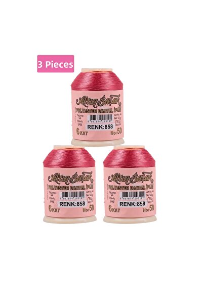 Royaleks 3 bucăți ață de broderie și dantelă Aurie 20 gr - Nr.: 858