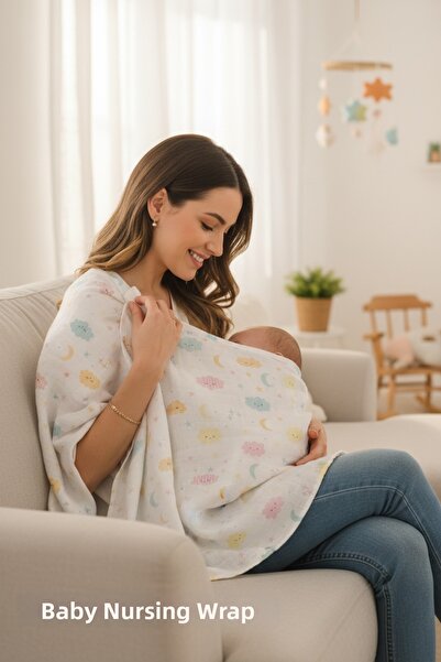 FG Store 100% Cotton Muslin Breastfeeding Apron