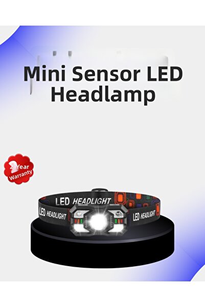 CT STONES Lanterna frontală cu senzor LED reglabilă pentru camping și drumeții