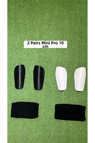sporthome 2 perechi de suporturi pentru tibie mini profesionale, alb-negru, de 10 cm, cu cadou