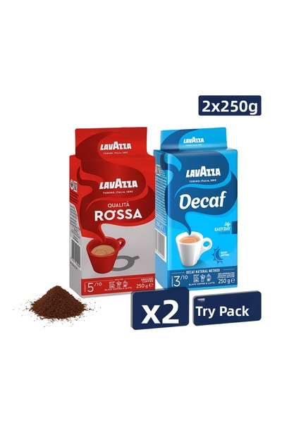 LavAzza ديكاف ماي إيزي داي كلاسيكو + قهوة مفلترة كواليتا روسا (250 جرام) عبوتان