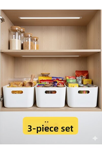 VİALEX 3 Pcs 3.5 Lt Multi-Purpose Closet Organizer Box - Refrigerator Kitchen...