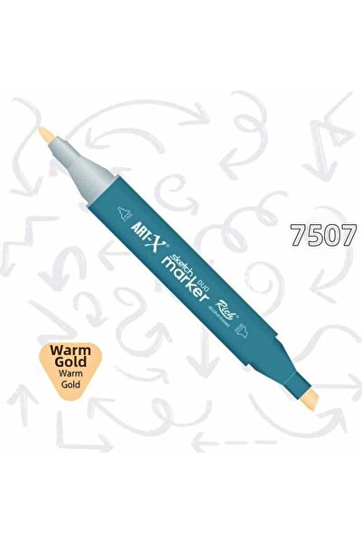 Art Tone قلم تحديد سوبرتريند سكيتش ماركر ديو ذو رأسين 7507 ذهبي دافئ