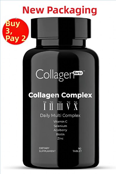 Collagen Forte Platinum مركب الكولاجين 5 أنواع - البيوتين والزنك والسيلينيوم ...