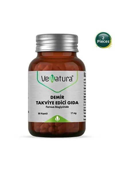 VeNatura Iron Supplement Food 17 Mg 90 Capsules 2 Pieces