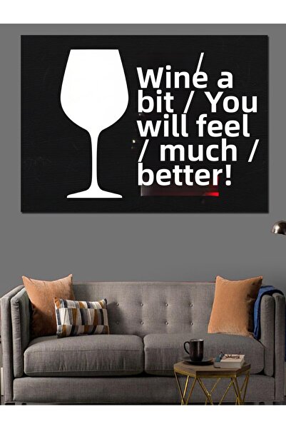 Artmeg Pahar de vin cu design îmbunătățit, pânză decorativă - Masă din lemn MDF
