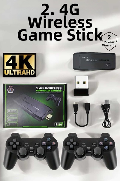 Kanonik Education عصا تحكم ألعاب لاسلكية مزدوجة الذراع متوافقة مع جهاز Atari 2.4G