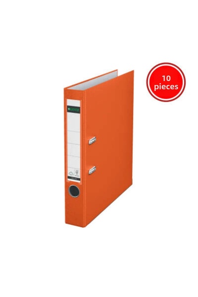 Leitz 180° офис папка за документи, 10 броя, пластмасова, тънка, размер А4, оранжева