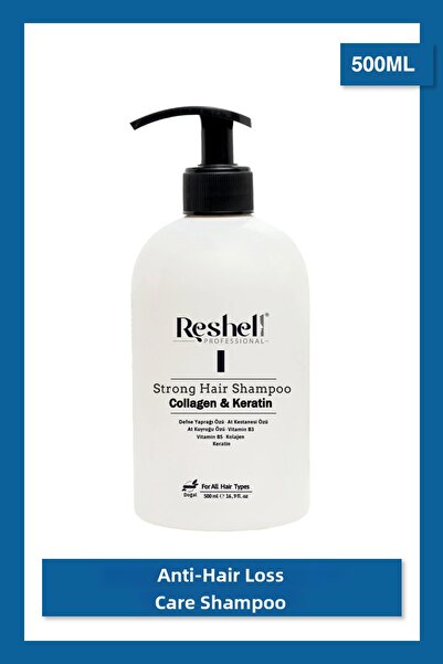 Reshell شامبو للعناية بتساقط الشعر بخلاصة ذيل الحصان خالي من الملح والكولاجين والكيراتين 500 مل