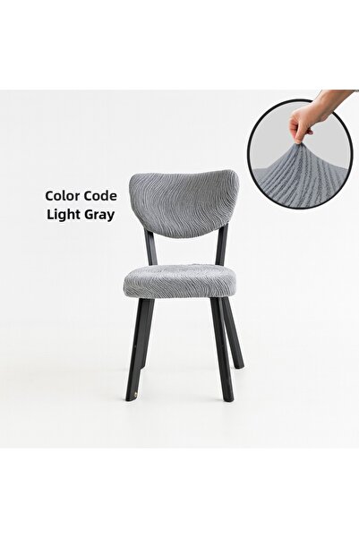 Bella Home Bohemian Jacquard Chair Cover |   6 Pieces |   Stretch Fabric |   ...