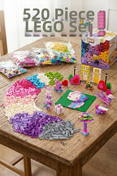 craftivio 520 Piece Building Toy Compatible Building Blocks Set - Pastel Colo...