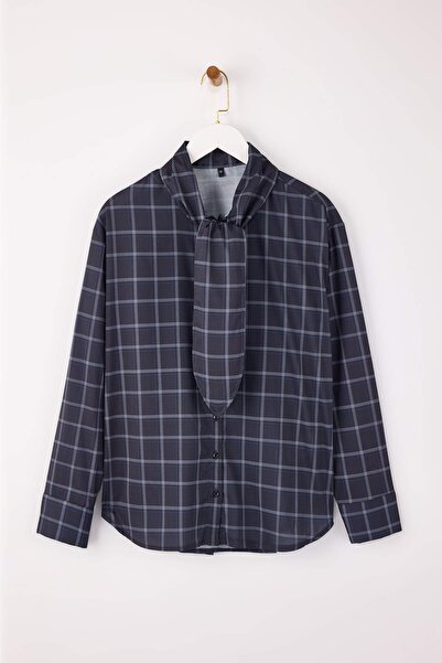 Trendyol Collection Cămașă albastră-multicoloră TWOSS26GO00009