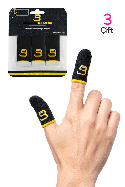 Bhave Mobil Oyuncu Parmaklığı 3 Çift- Pubg Espor Parmak Eldiveni- Terletmez C...