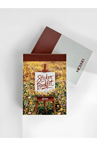 Henno Renkli Manzara Temalı Sticker Kitapçığı Sticker Defter – Bullet Journal...