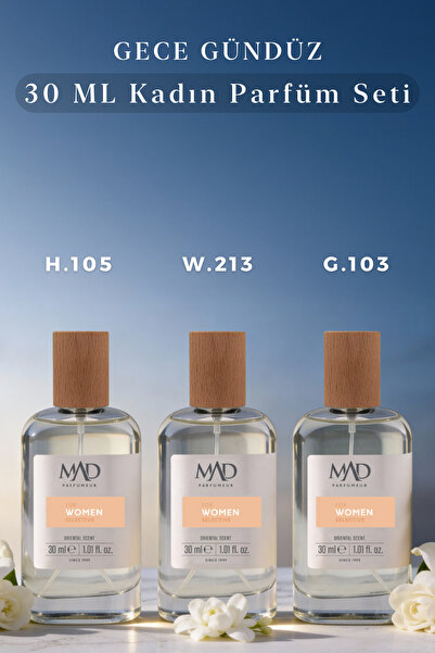 Mad Parfüm Mad Gece Gündüz Selective Kadın Parfüm Seti – 30 ml Üçlü Set