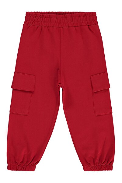 Civil Boys Cargo Pocket Pack 2-5 Years Old Tracksuit Bottom - Red 5-6 Years Old