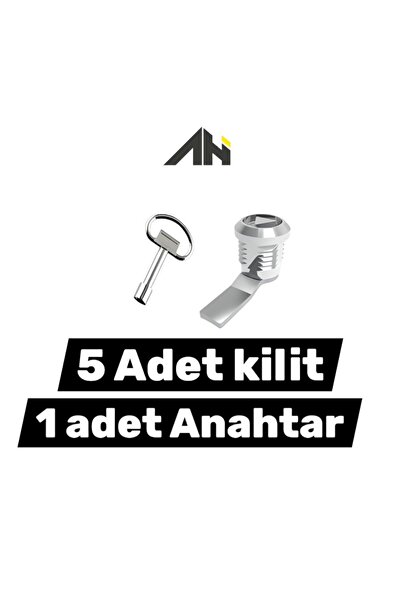 CANEX PANO KİLİDİ 20 MM 5'Lİ PAKET 1 ADET ÜÇGEN ANAHTARI İLE BİRLİKTE
