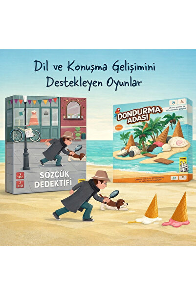 Mirket Yayınları SÖZCÜK DEDEKTİFİ VE DONDURMA ADASI Dil Gelişimi ve Fonolojik...