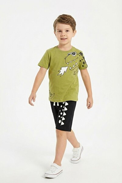 NEWKİDS Komplet za dečake od češljanog pamuka sa šortama, za uzrast 3-6 godina