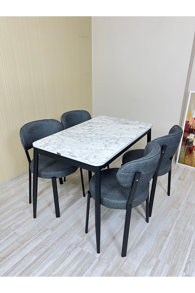 DİLETTO 70x110 YEMEK MASA TAKIMI MUTFAK MASASI 4 KİŞİLİK MASA SANDALYE TAKIMI...