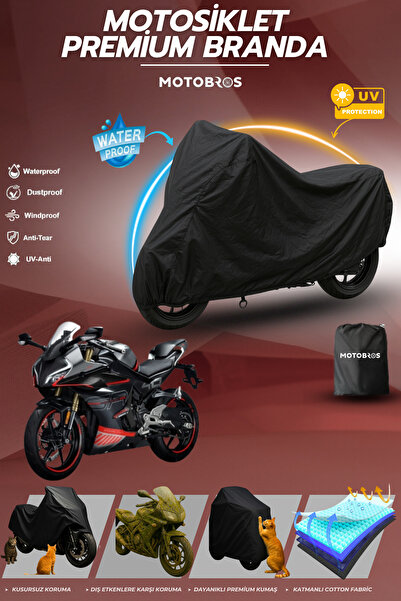 Motobros قماش القنب للدراجات النارية CF 450 SR أسود مقاوم للماء ومتين (أعلى س...